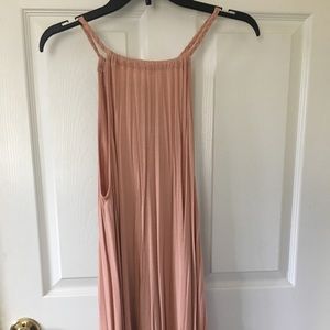 nude flowy bohemian dress